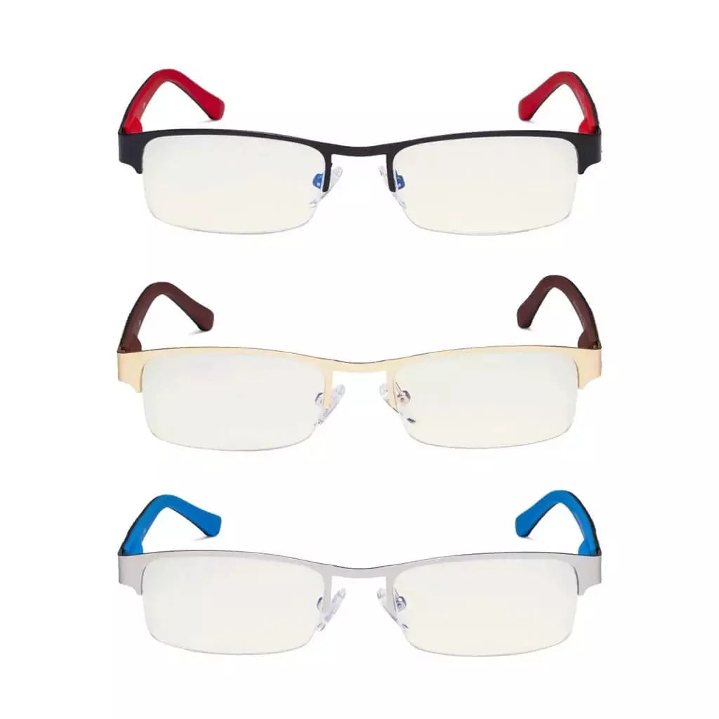 3 Pack Metal Blue Light Filter Eyeglasses UV17005