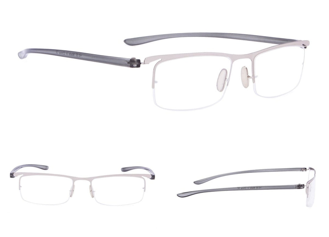 3 Pack Metal Half Rim Reading Glasses R15615