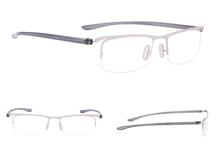 3 Pack Metal Half Rim Reading Glasses R15615
