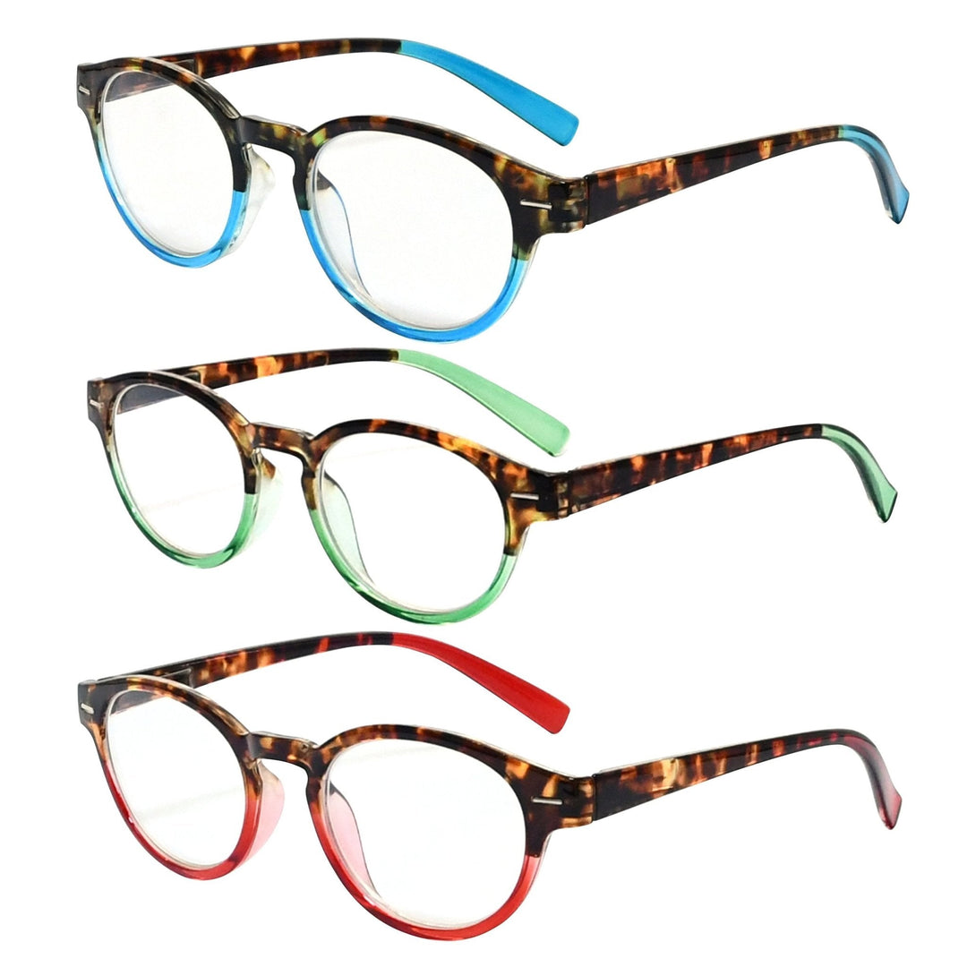 3 Pack Round Reading Glasses