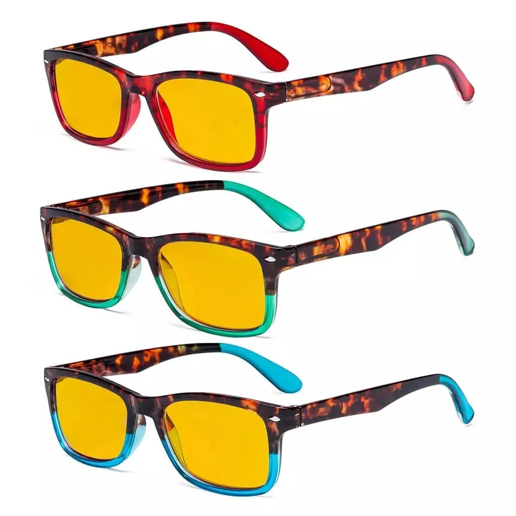 3 Pack Pattern Blue Light Blocking Reading Glasses HP075D