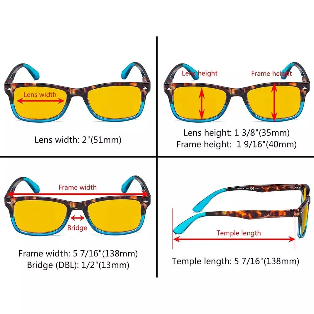 3 Pack Pattern Blue Light Blocking Reading Glasses HP075D