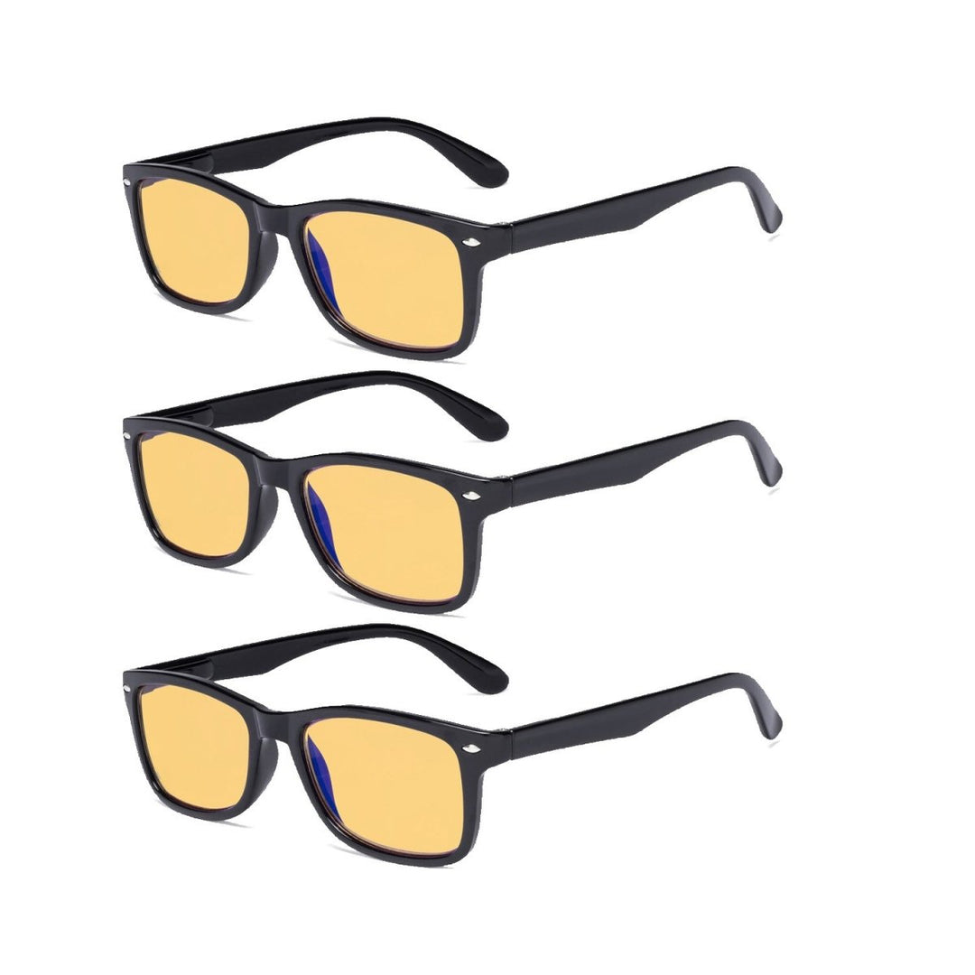 3 Pack Rectangle Blue Light Blocking Reading Glasses HP075
