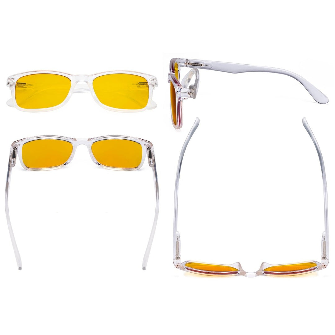3 Pack Rectangle Blue Light Blocking Reading Glasses HP075