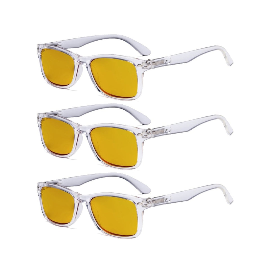 3 Pack Rectangle Blue Light Blocking Reading Glasses HP075