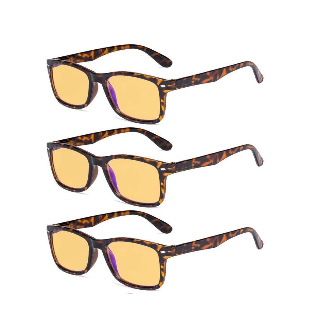 3 Pack Rectangle Blue Light Blocking Reading Glasses HP075