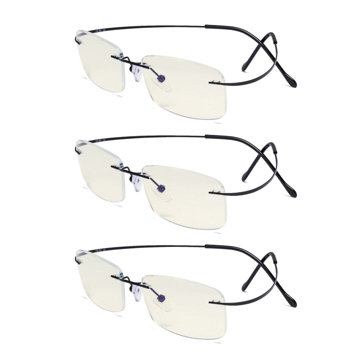 3 Pack Rimless Blue Light Filter Readers UVR1508