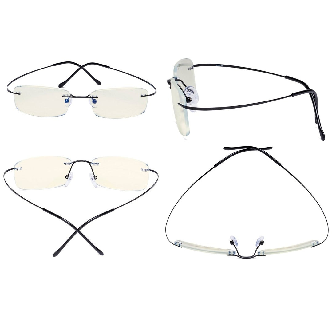 3 Pack Rimless Blue Light Filter Readers UVR1508