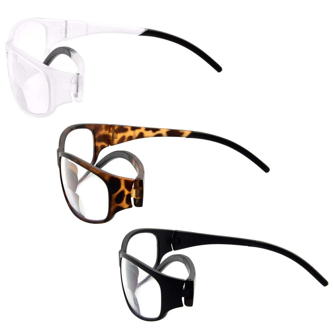 Paquete de 3 gafas de lectura bifocales deportivas de seguridad