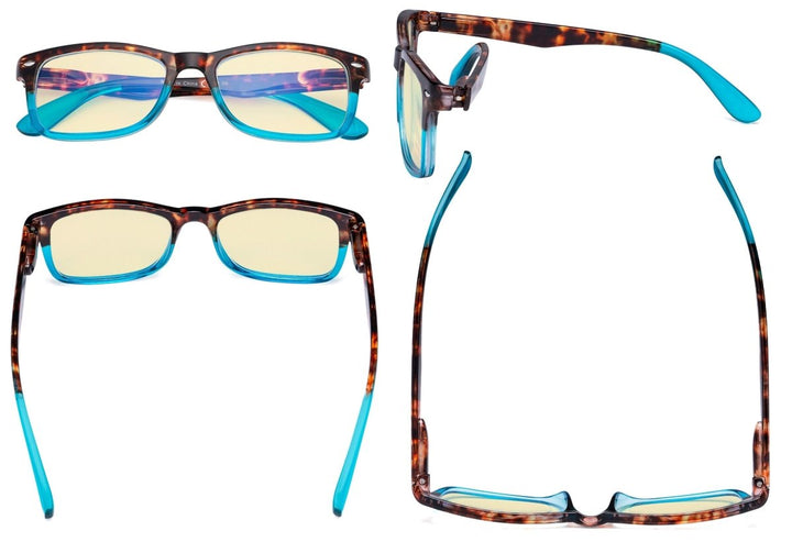 3 Pack Stylish Blue Light Blocking Reading Glasses TM075D
