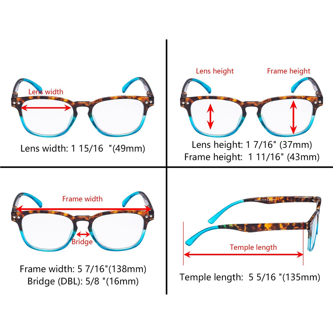 Paquete de 3 gafas de lectura vintage R079D