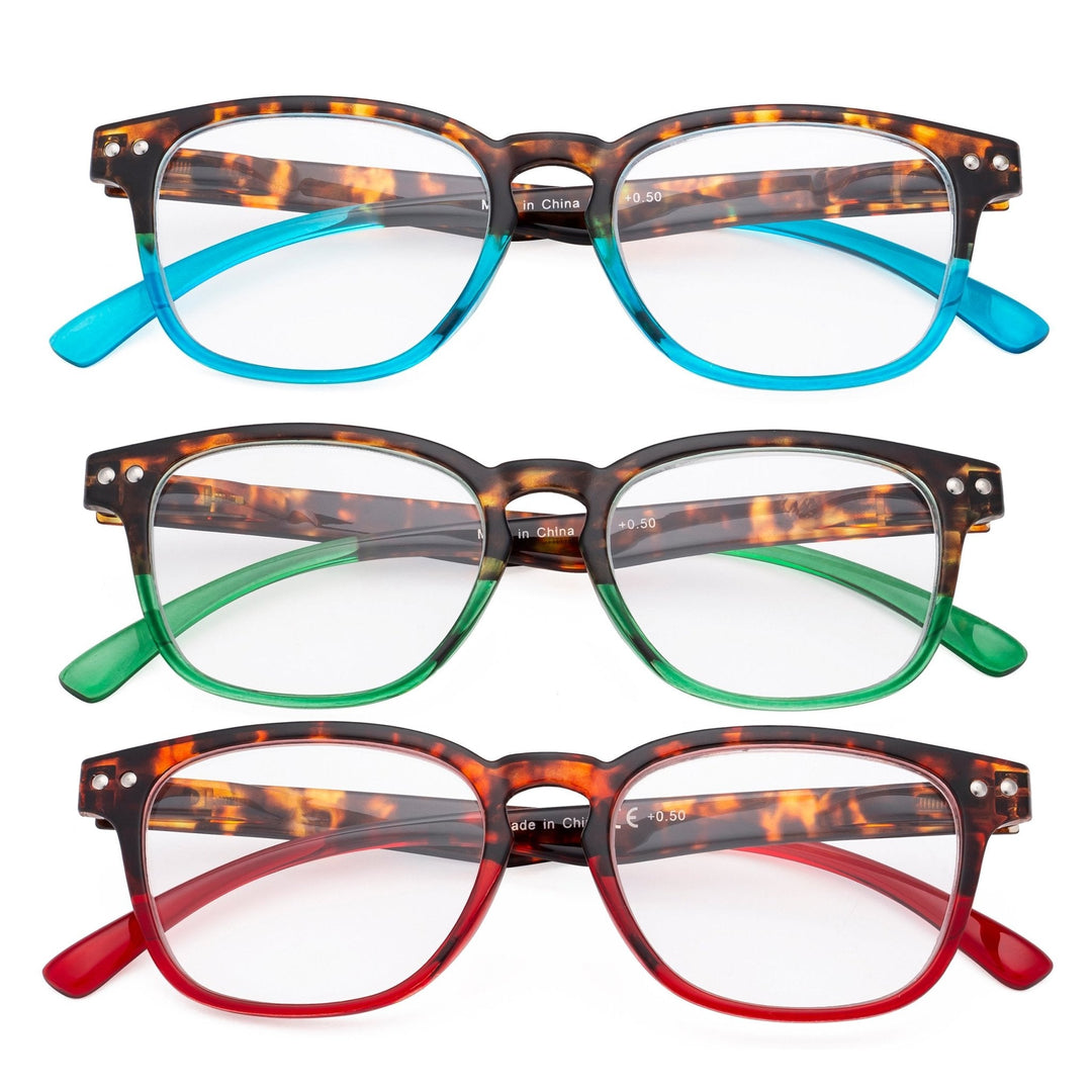 Paquete de 3 gafas de lectura vintage R079D