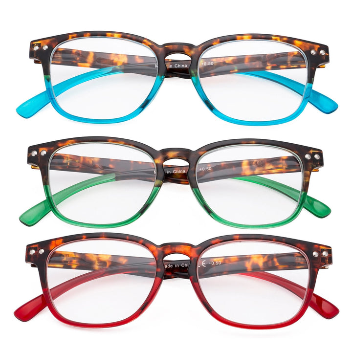 Paquete de 3 gafas de lectura vintage R079D