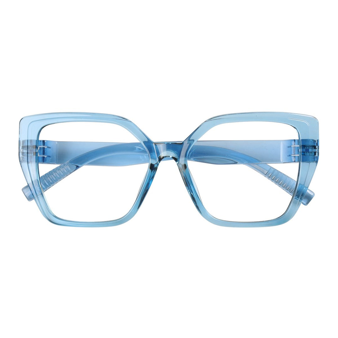 30% Blue Light Blocking Oversized Metalless Eyeglasses