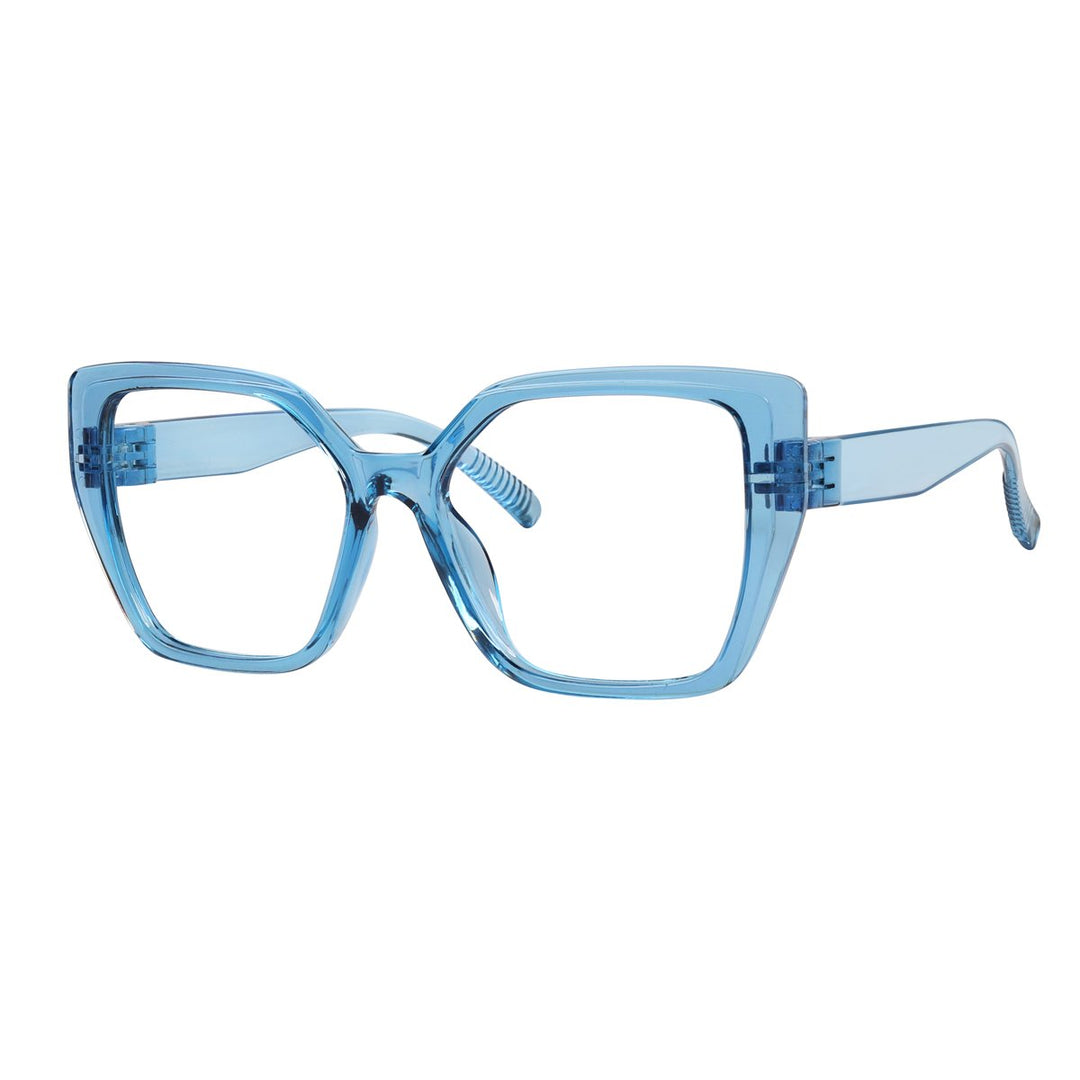 30% Blue Light Blocking Oversized Metalless Eyeglasses