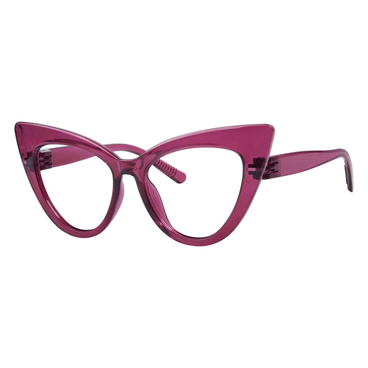 30% Blue Light Blocking Oversized Cat Eye Metalless Eyeglasses