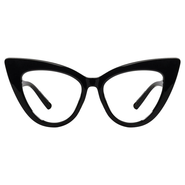 30% Blue Light Blocking Oversized Cat Eye Metalless Eyeglasses