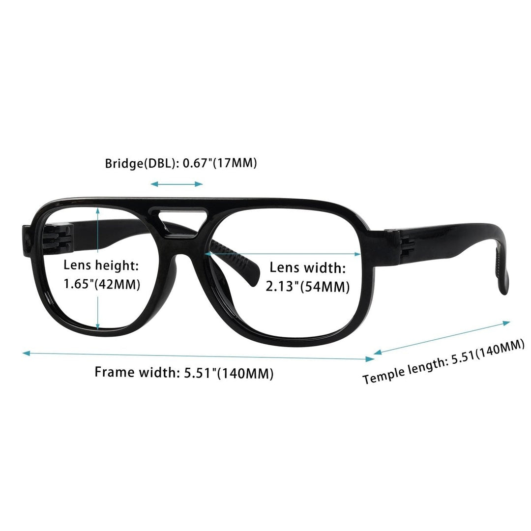 30% Blue Light Blocking Pilot Metalless Eyeglasses