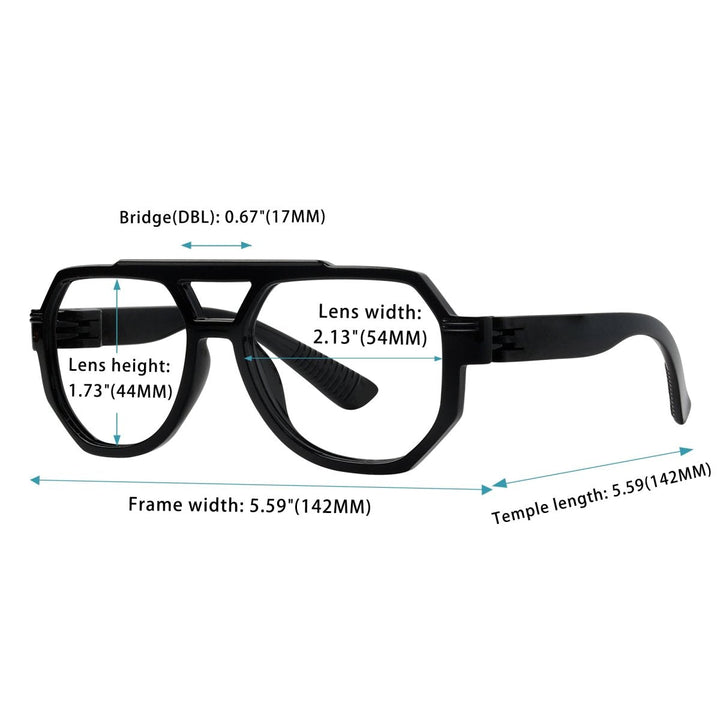 30% Blue Light Blocking Pilot Metalless Eyeglasses