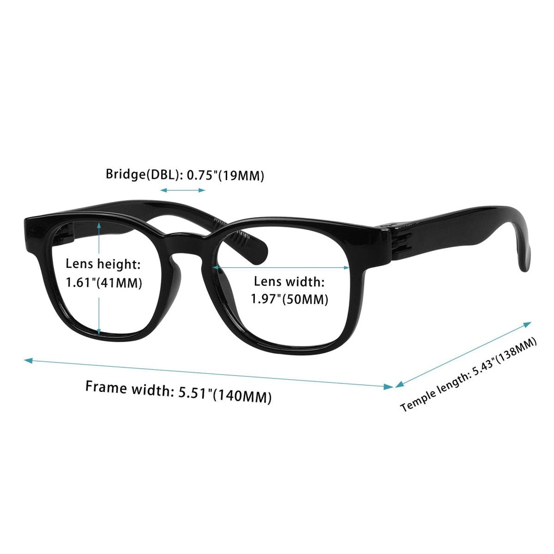 30% Blue Light Blocking Square Metalless Eyeglasses