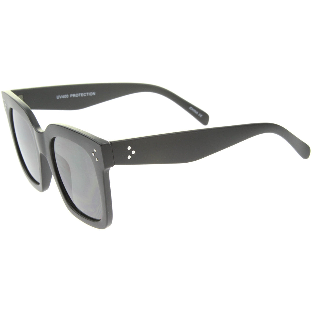 Bold Oversize Horned Rim Flat Lens Sunglasses A101
