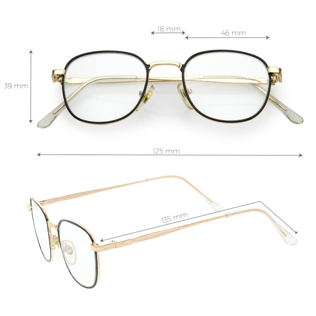 True Vintage Dapper Square Clear Lens Glasses C718