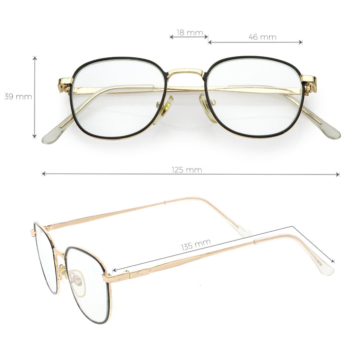 True Vintage Dapper Square Clear Lens Glasses C718