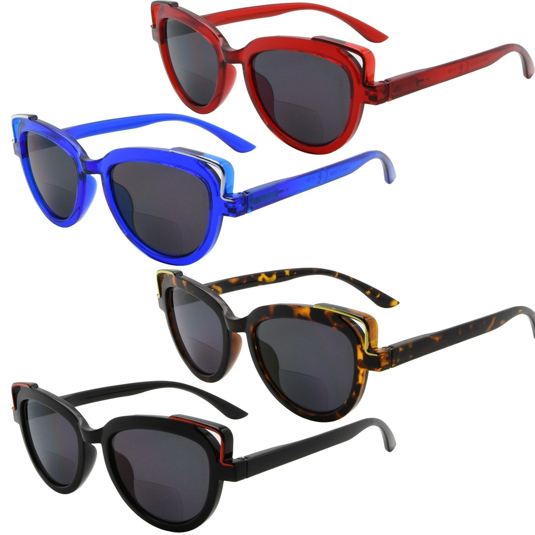 4 Pack Cat-eye Design Bifocal Sunglasses SBR2113