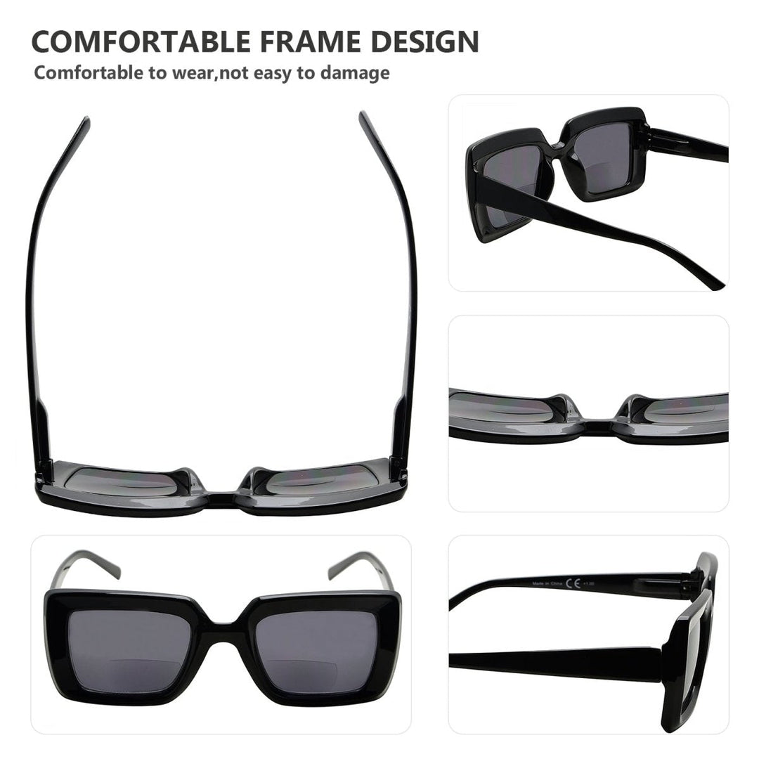 4 Pack Trendy Thicker Frame Bifocal Reading Sunglasses SBR2101