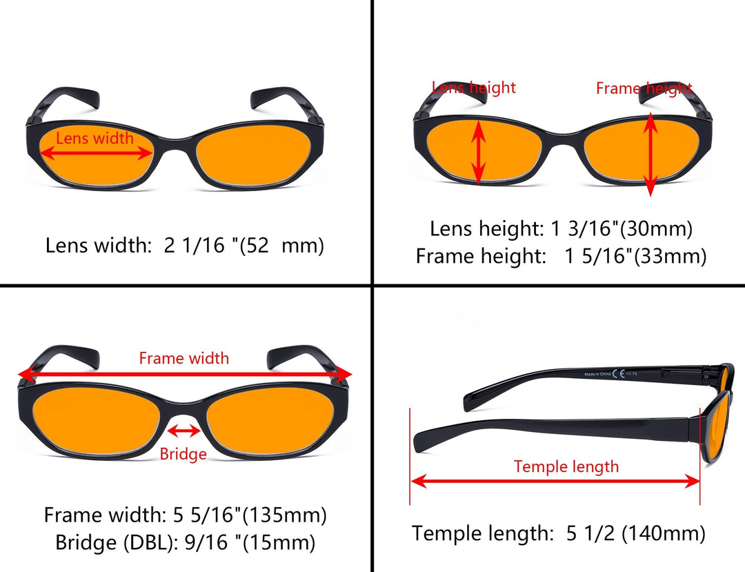4 Pack Blue Light Blocking Reading Glasses DS9101
