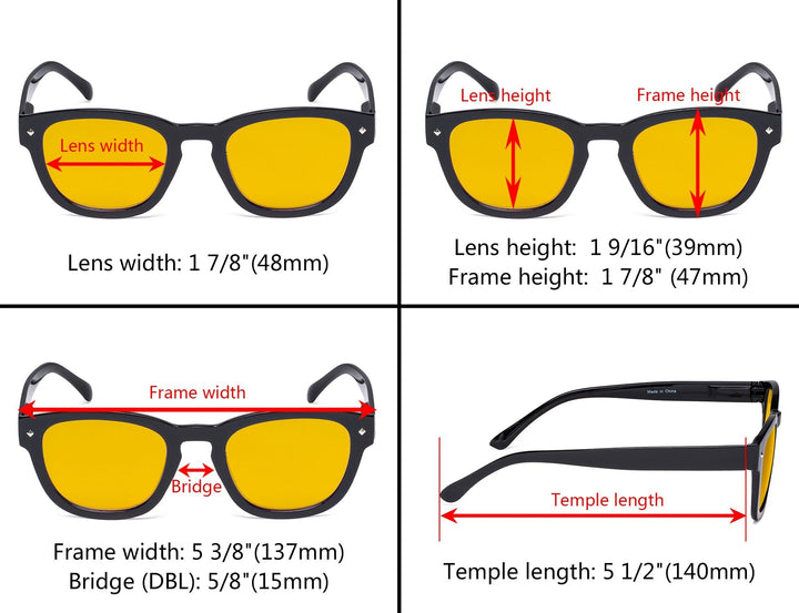 4 Pack Blue Light Blocking Reading Glasses HP089