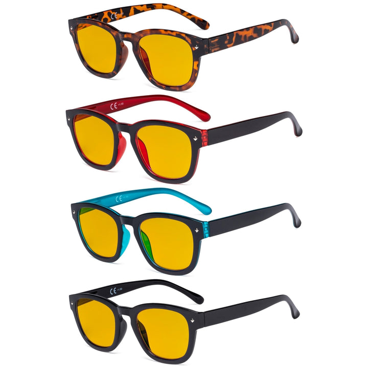 4 Pack Blue Light Blocking Reading Glasses HP089