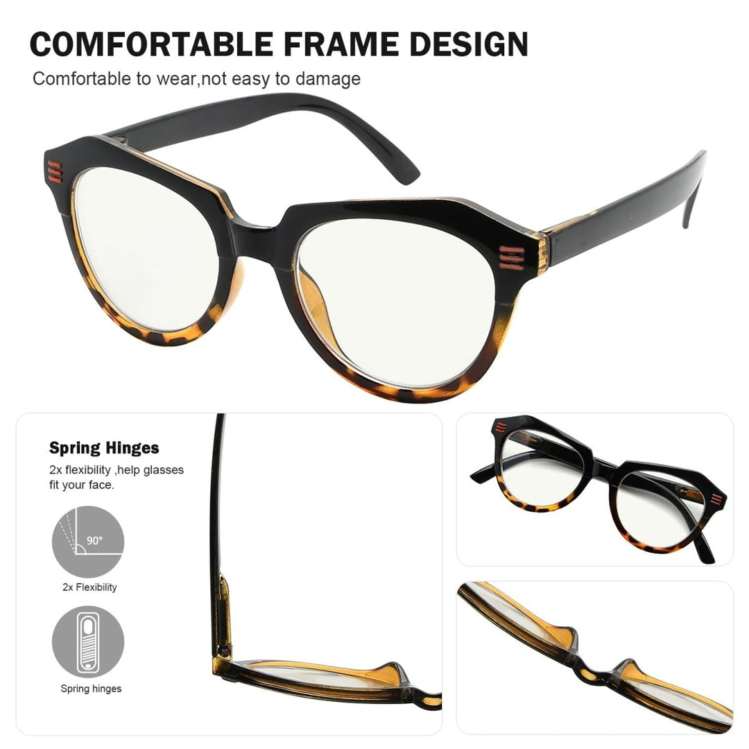 4 Pack Cat Eye Progressives Multifocus Reading Glasses