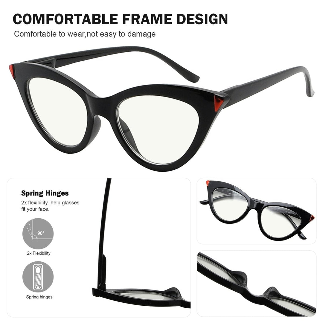 4 Pack Cat Eye Progressives Multifocus Reading Glasses