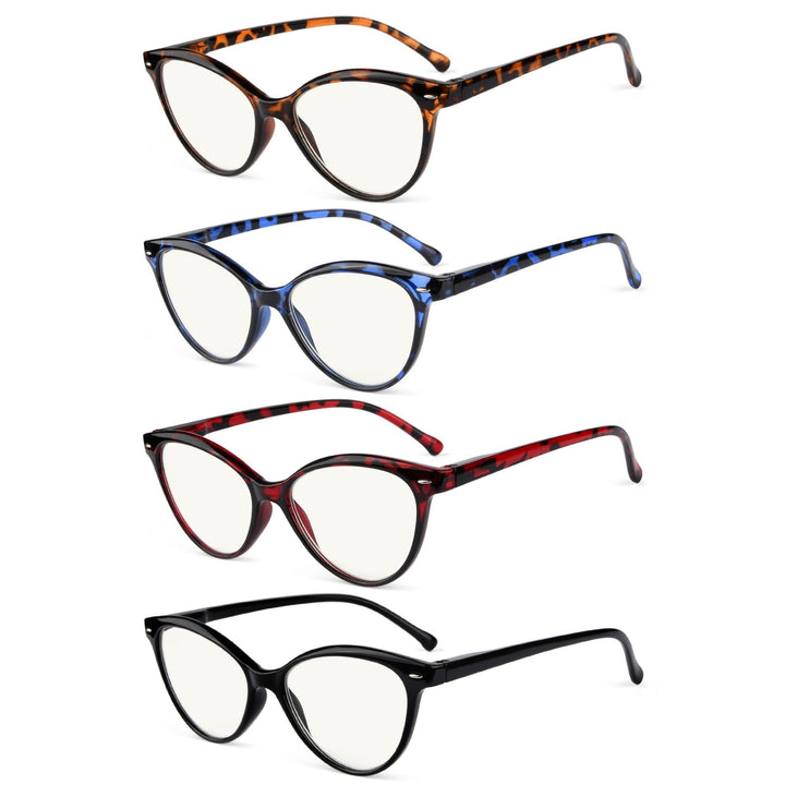 4 Pack Cat Eye Progressives Multifocus Readers