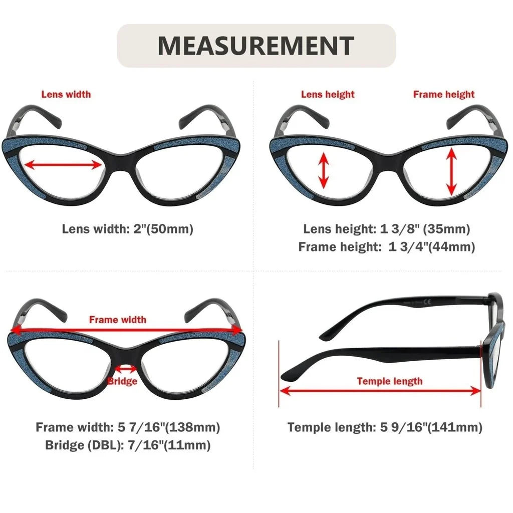 4 Pack Cat-eye Stylish Reading Glasses R2029