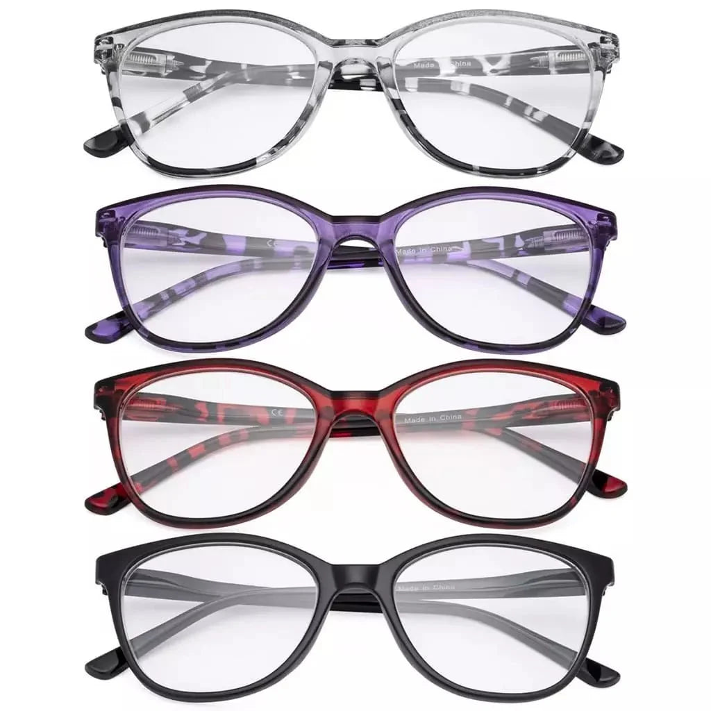 4 Pack Cat-eye Tortoise Reading Glasses FH1570