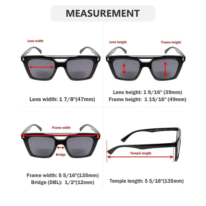 4 Pack Chic Bifocal Reading Sunglasses SBR2034