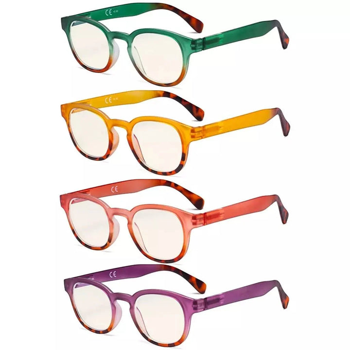 4 Pack Blue Light Filter Reading Glasses UVR124D