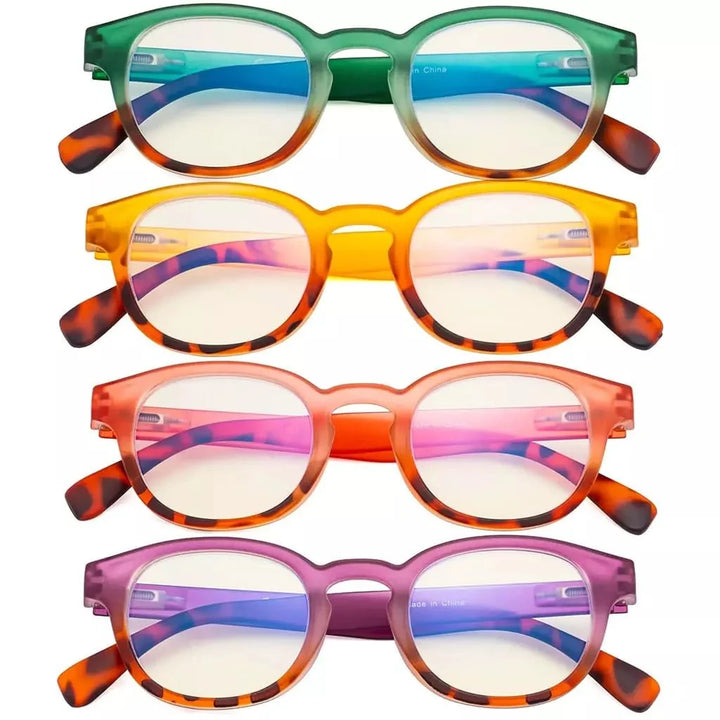 4 Pack Blue Light Filter Reading Glasses UVR124D
