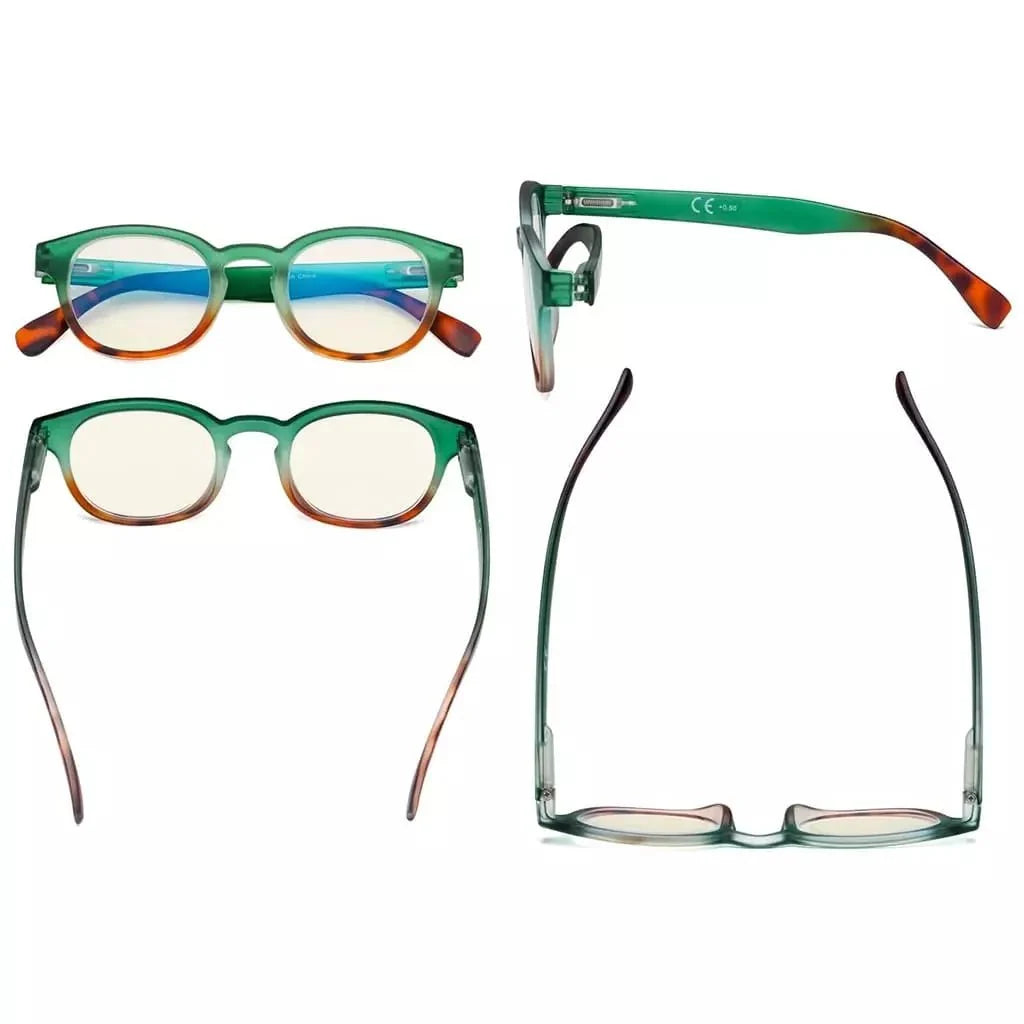 4 Pack Blue Light Filter Reading Glasses UVR124D
