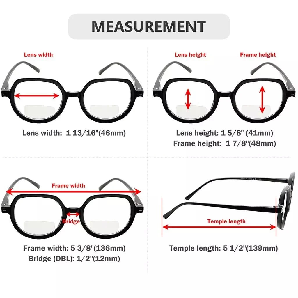 4 Pack Classic Bifocal Reading Glasses Tortoiseshell Readers BR2016