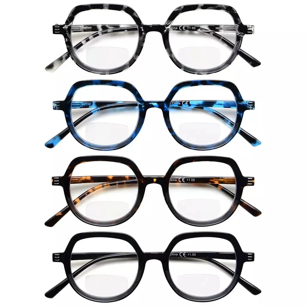 4 Pack Classic Bifocal Reading Glasses Tortoiseshell Readers BR2016