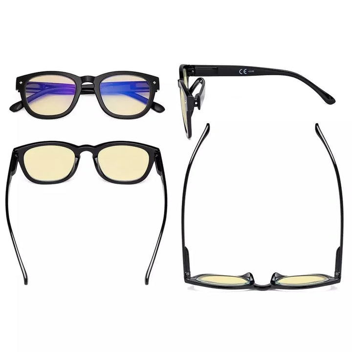 4 Pack Classic Blue Light Blocking Reading Glasses TM089