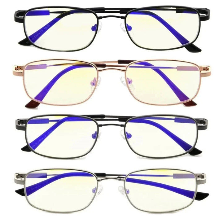 4 Pack Classic Rectangle Blue Light Filter Readers UVR1703