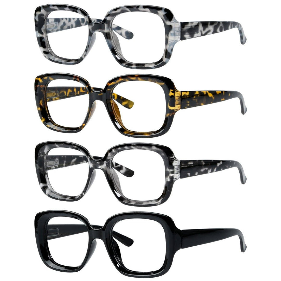 4 Pack Classic Thicker Frame Reading Glasses R2035