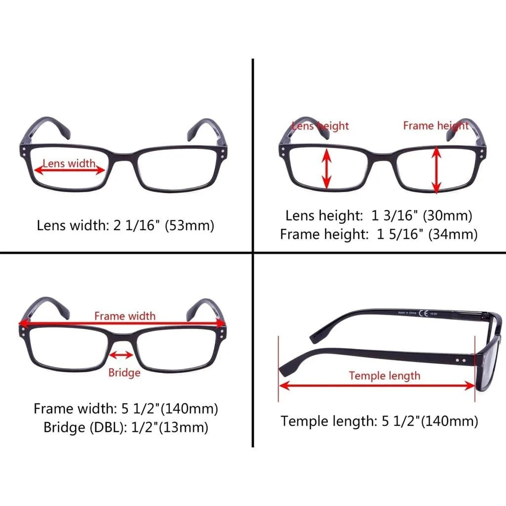 4 Pack Classical Reading Glasses R097