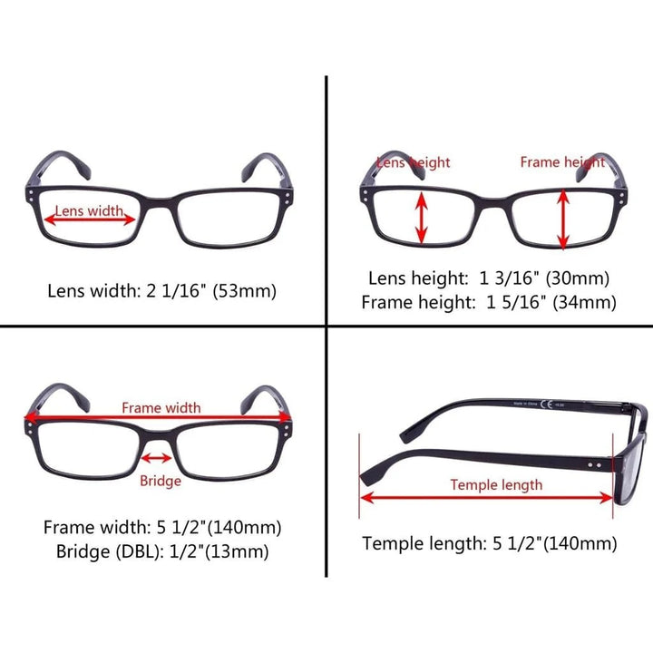 4 Pack Classical Reading Glasses R097