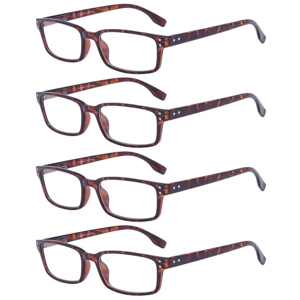 4 Pack Classical Spring-Hinges Reading Glasses R097