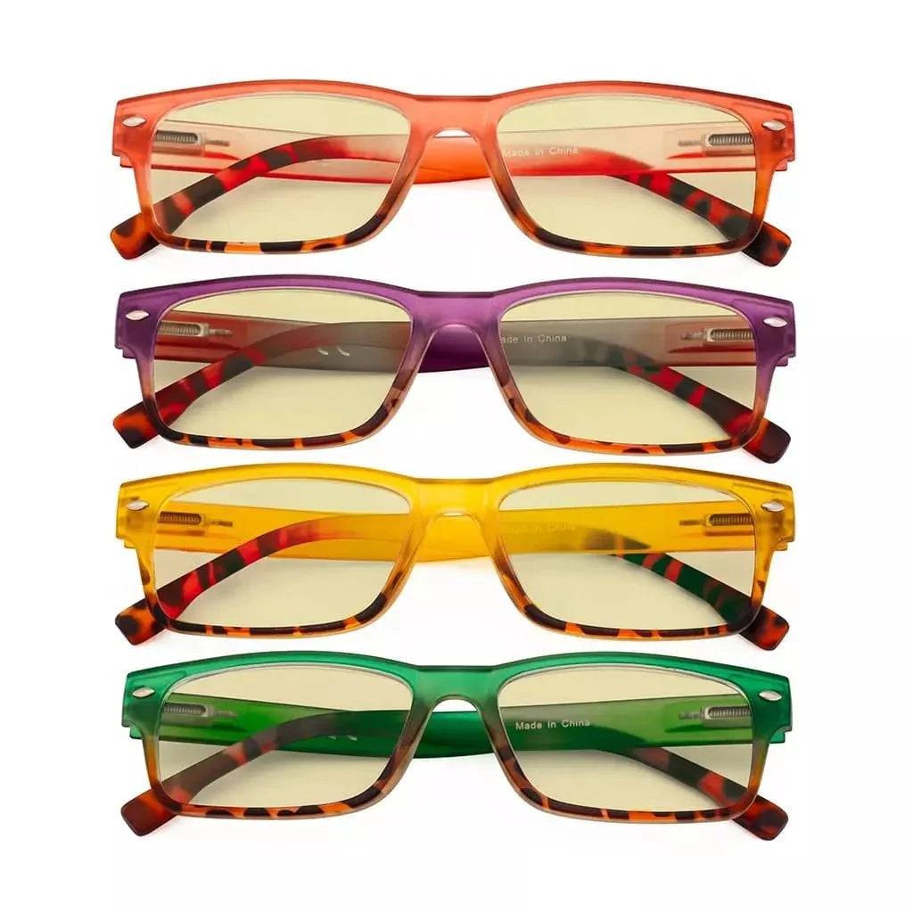 4 Pack Colorful Blue Light Blocking Reading Glasses TM108D